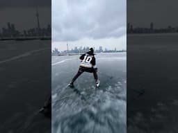 Skating on Lake Ontario! #hockey #pavelbarber