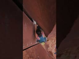 @brazilianclimbergirl Crack Climbing in the Creek