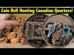 Coin Roll Hunting TWO THOUSAND Canadian Quarters! Colour and Beautiful Commemoratives!