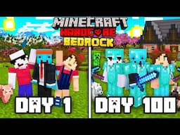 We Survived 100 Days in Bedrock Minecraft Hardcore...