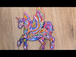 Unicorn Wooden Jigsaw puzzle Rainbow Color Unicorn