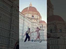 Dancing in Florance Italy by the Cathedral of Santa Maria del Fiore