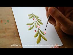 Watercolor Mistletoe: A Cozy Holiday Tutorial