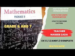 ||How to find prime factors|| HCF and LCM by division methods|| Teacher Naseeb Zada