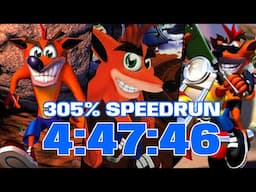 Crash Bandicoot Trilogy 305% Speedrun (PS1)  - 4:47:46