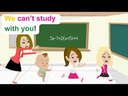 Ella's mother and Sam force the class study - English Funny Animated Story - Ella English