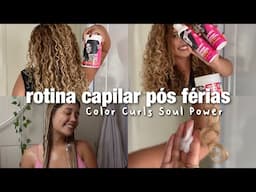 rotina capilar pós férias - color curls 🌊🐚