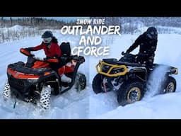 2025 CFMOTO Cforce 800 and Can Am Outlander Snow Ride!