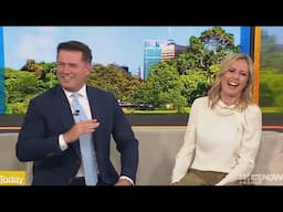 Karl Stefanovic's 'disturbing' observation about Ally's leg