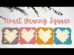 Learn How to Crochet a Heart Granny Square in Just 10 Minutes