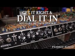 Get It Right & Dial It In | Not Earl '65 Twin Reverb