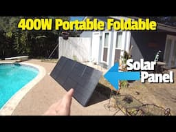 NURZVIY 400W Foldable Portable Solar Panel w/Removable Kickstands