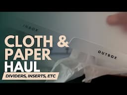 Cloth & Paper Haul | Dividers, Sticky Notes and Inserts