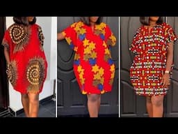 How to Make a  Dress | Cut and Sew a Kimono Danshiki Dress | Short Ankara Dress