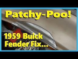 1959 Buick LeSabre Fender Repair... More Home-Made Rust Patches!