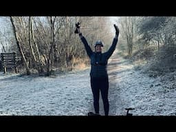 Icy Gravel Ride  | Brampton Valley Way Cycling Adventure