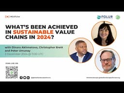 What’s been achieved in sustainable value chains in 2024?