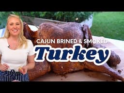 How To Smoke A Turkey | Juiciest Ever With Cajun Brine + Creole Butter!