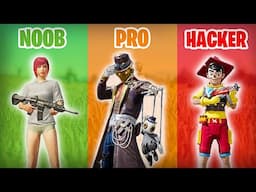 NOOB vs PRO vs HACKER in PUBG MOBILE