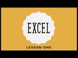 Excel Lesson 1 | Formulas