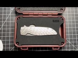 Grimsmo Knives Rask w/ Dragon Scale Milling - unboxing! #grimsmoknives #edc #rwl34 #folder