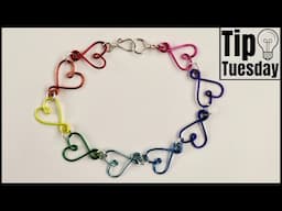 Rainbow Heart Bracelet Artistic Wire Tutorial