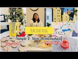 New Year Vlog🎉- Home Decor, Baking -Slow & Simple Home Making| Eggless Oats Cookies| New Year Goals