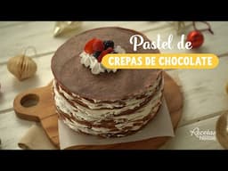 Pastel de crepas de chocolate