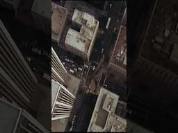 Falling from plane over a city #film