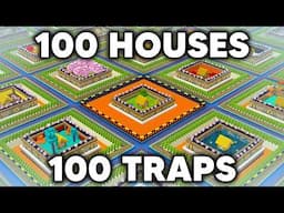 I Rigged 100 Minecraft Houses with Deadly Traps