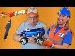 Handyman Hal builds RC Car with his Friend Benji | Fun at Ridemakerz building monster car