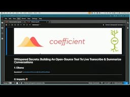 Whispered Secrets: Building An Open-Source Tool To Live Transcribe & Summarize Conversations - EMF20