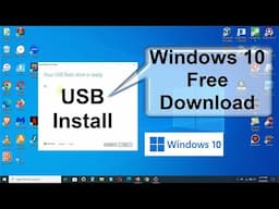 How to download Windows 10 USB Directly from Microsoft - USB Install - Full Version Free & Easy