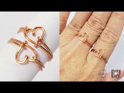 DIY heart ring | Learn easy-to-follow | perfect for Valentines day romantic gifts 1093