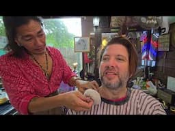 💈STYLISH BARBER IN A SHACK GOT SKILLS! ASMR Beard Trim Shape-Up Shave will RELAX YOU. Chiang Mai 🇹🇭