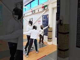 "How to hit" exercise in Laszlo's fencing training for young fencers #foilfencing #foiltargethitting