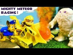 The Pups use their Vehicles to obtain the Mighty Meteor