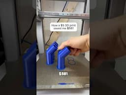 $5 3D print saved me $581. #3Dprinting #diy