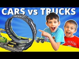 Hot Wheels Epic Loop Challenge - Cars vs Monster Trucks