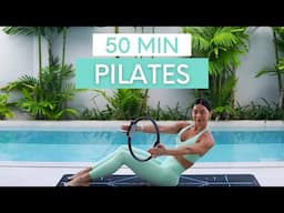 50 MIN FULL BODY WORKOUT || At-Home Pilates Ring Workout (Moderate)