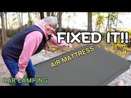 No More DEFLATING Bed | solo female car camping