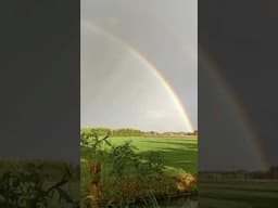 Bright rainbow in Medemblik Netherlands