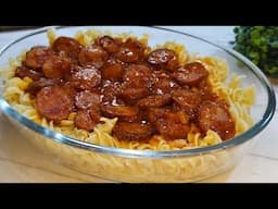 FÁCIL, RÁPIDO E SABOROSO! Receita para almoço ou jantar com macarrão e linguiça calabresa