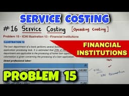 #16 Service or Operating Costing - Problem 15 - ICAI Illustration 13 - By Saheb Academy