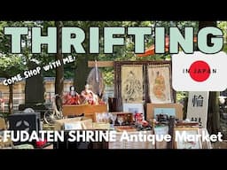 FUDATEN SHRINE ANTIQUE MARKET - A SERENE ANTIQUING experience in Tokyo✨+ Mini Haul & Shrine Festival