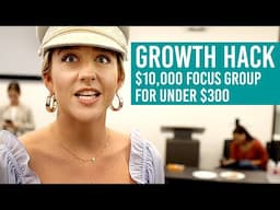 Save $10,000 Starting a Business — Product Focus Group Growth Hack