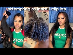 Attempting to Install Clip-Ins on My Natural Type 4 Hair *EPIC FAIL*