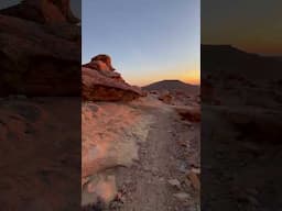 Hiking in the Mojave Desert at sunrise #slickrock #viral #desert #sunrise #glow #explore #fyp