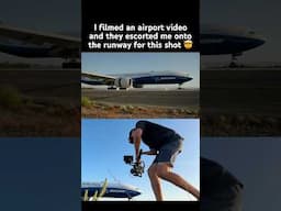 Filming airplanes landing from the runway was a crazy experience 🤯 #filmmaking #planespotting