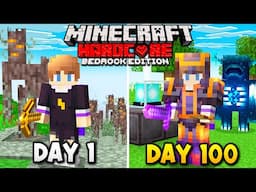 I Survived 100 Days of BEDROCK Hardcore Minecraft!